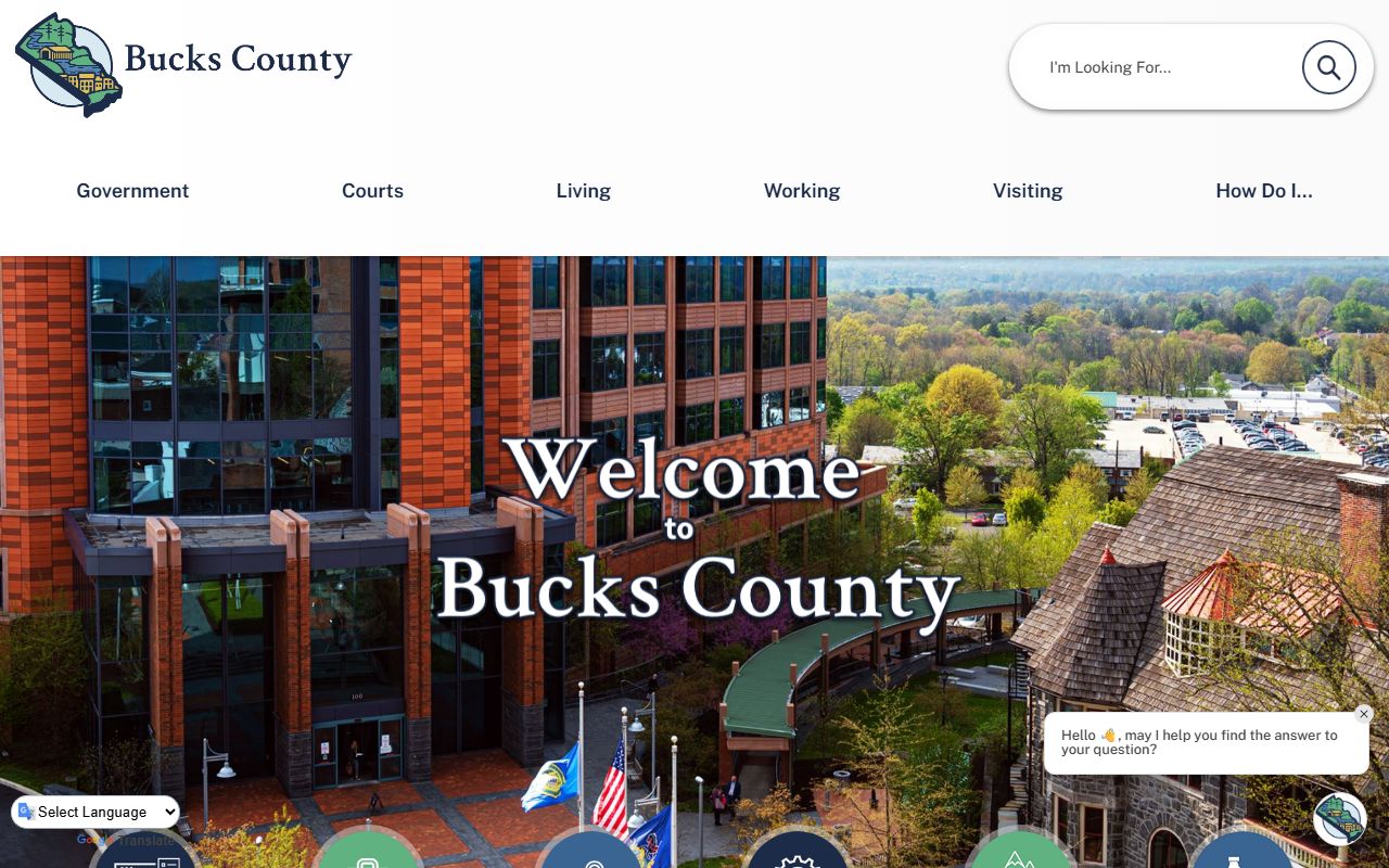 Bucks County people search government website