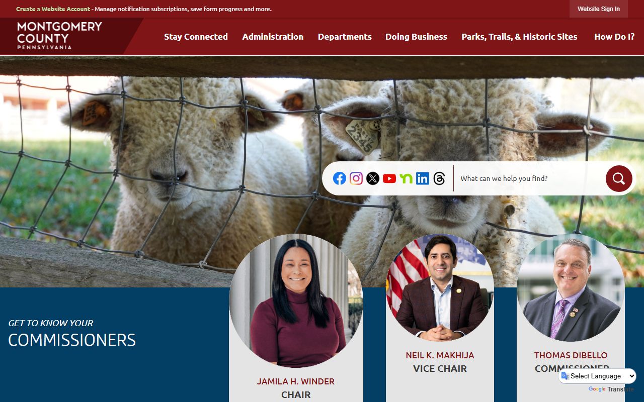 Montgomery County people search government website