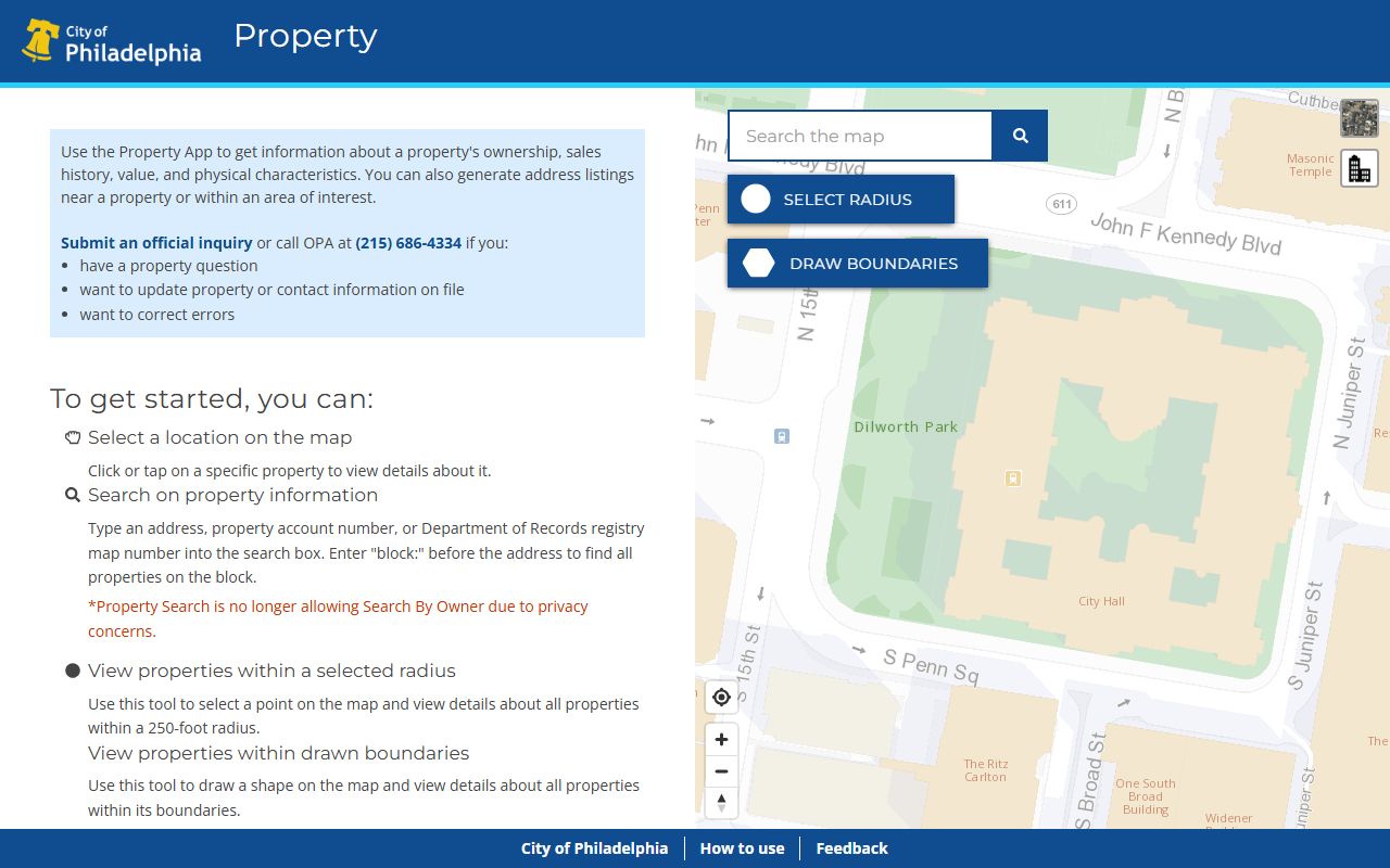 Philadelphia people search property app tool