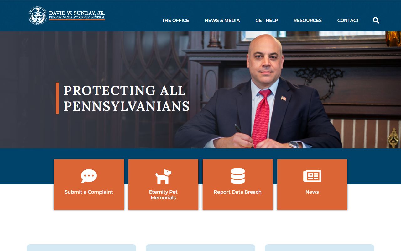 Pennsylvania Attorney General office for people search records
